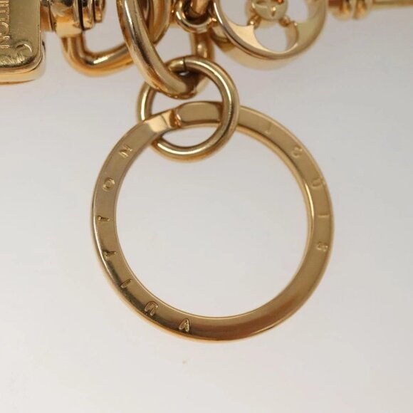 LOUIS VUITTON Porte Cles Maison Key Holder metal Gold M65086 LV Auth 131281 - Picture 6 of 7